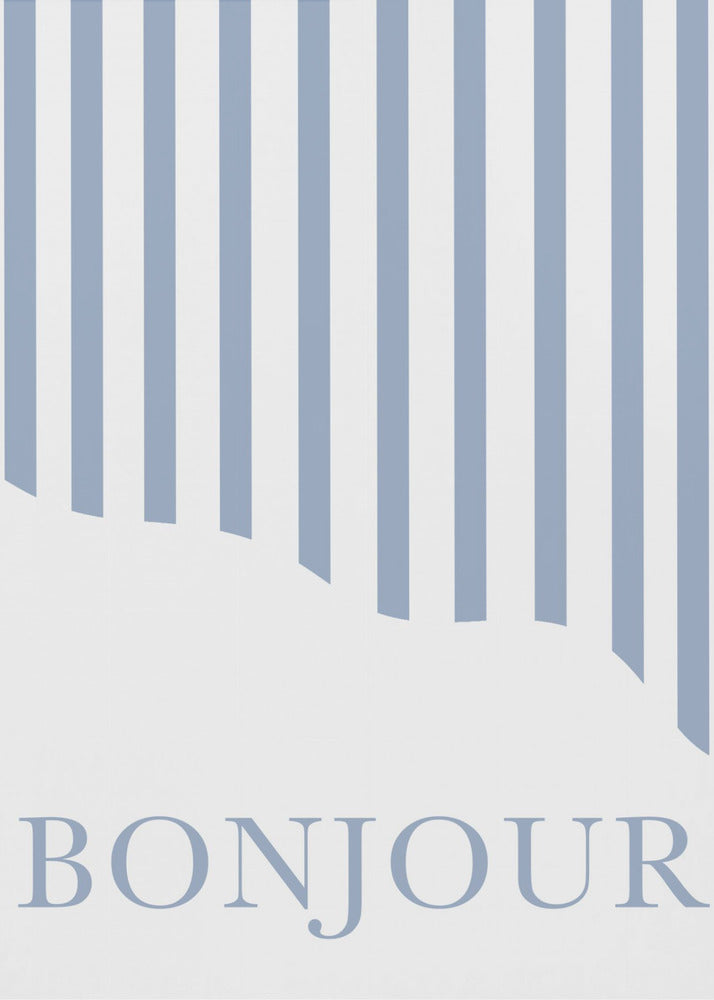 Bonjour Streifen | Leinwand