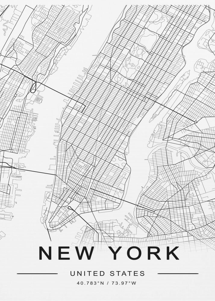 New York Karte | Poster