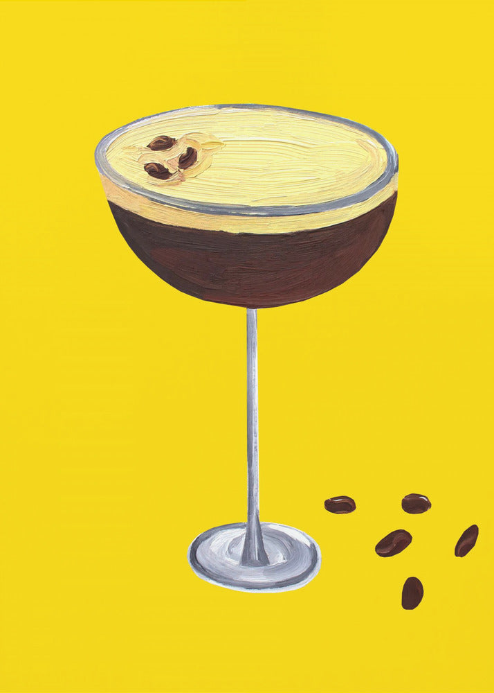 Espresso Martini Butterblume Gelb | Leinwand