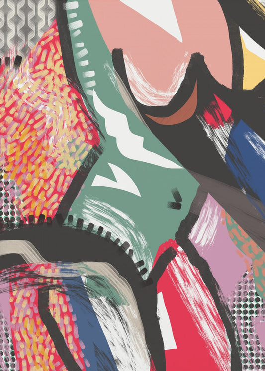 Lebendiges, farbenfrohes Abstraktes Poster