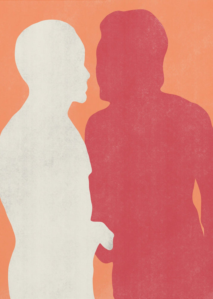Silhouettes of Two Figures | Canvas