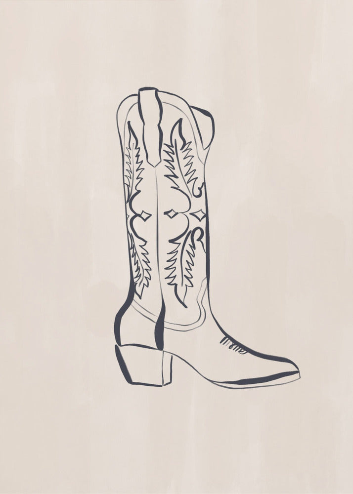 Cowboystiefel von Ivy Green Illustrations | Leinwand