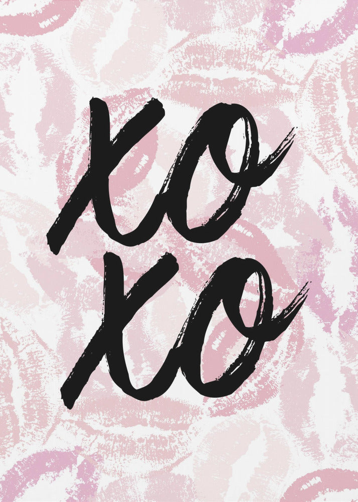 XO Kiss Abdruck | Leinwand
