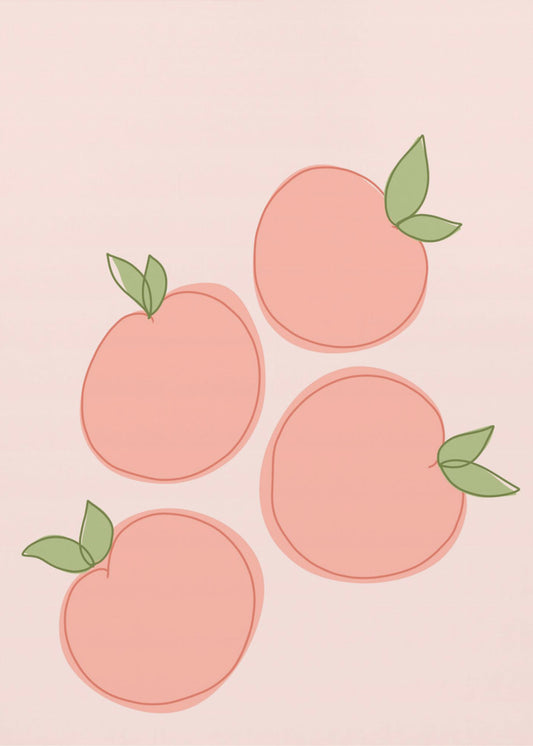 Pfirsichquartett | Leinwand