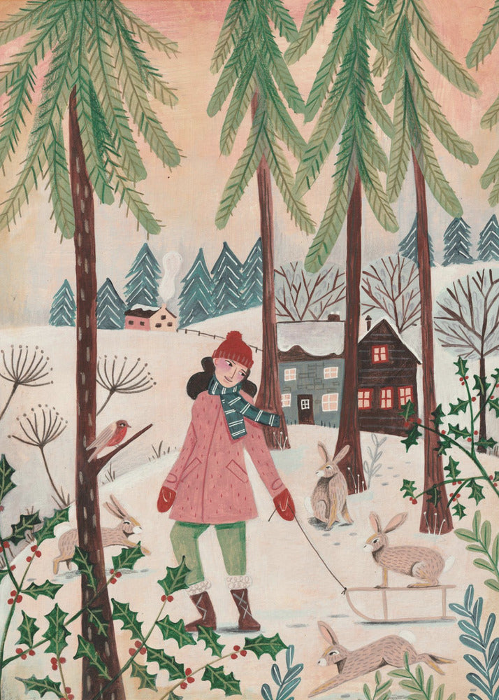 Spaziergang im Schnee | Leinwand
