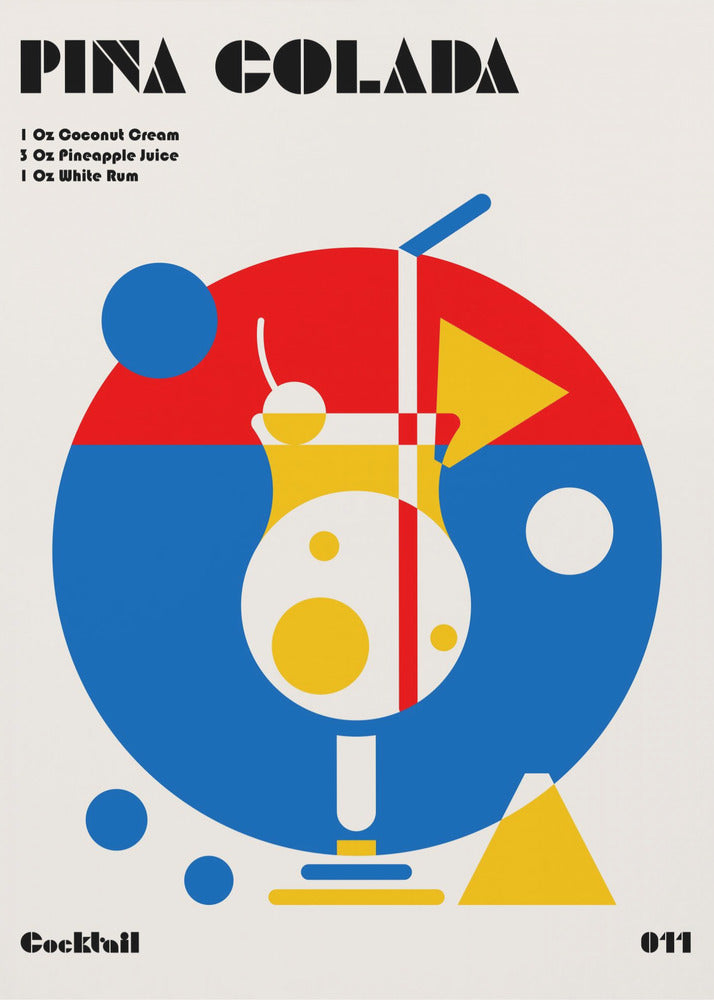 Pina Colada Bauhaus Cocktail | Leinwand