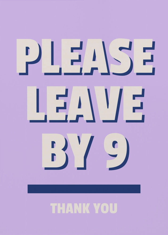 Out by Nine | Leinwand