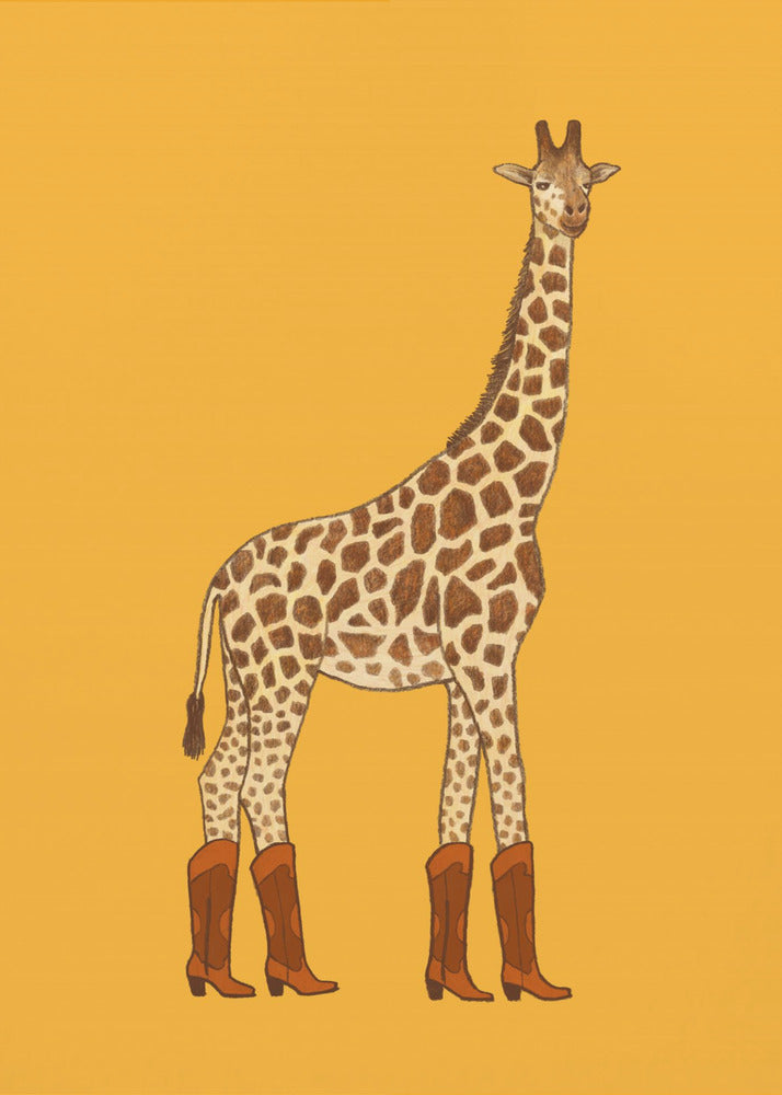 Jolene die Cowgirl-Giraffe | Leinwand