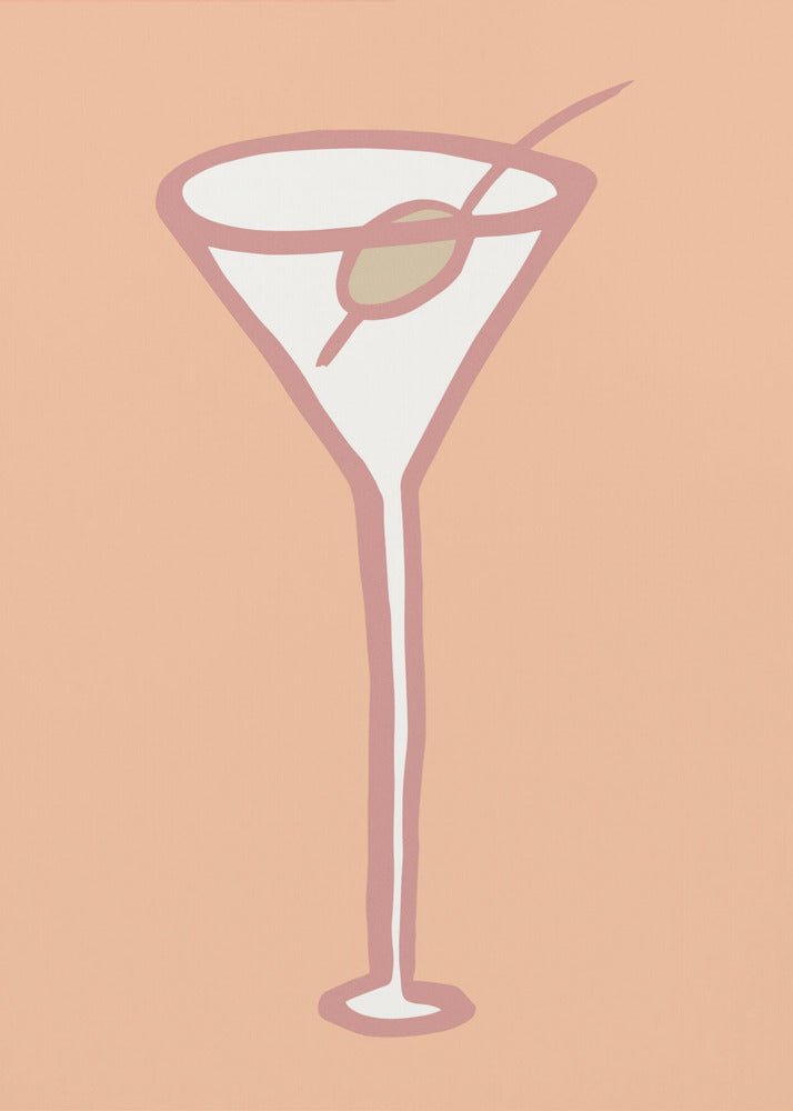Olive im Glas Pfirsich Flaum Poster | Leinwand
