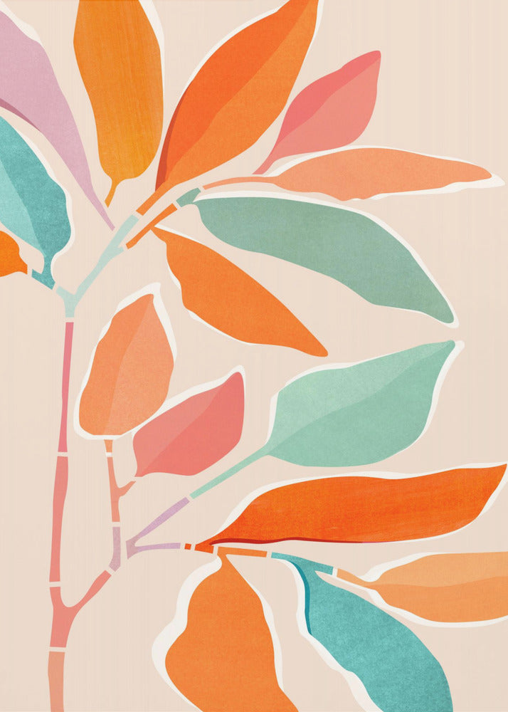 Glücklicher Regenbogenbaum klein.png | Leinwand