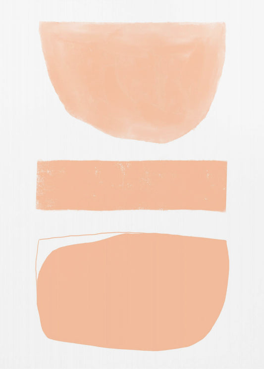 Peach Abstract Shapes | Poster
