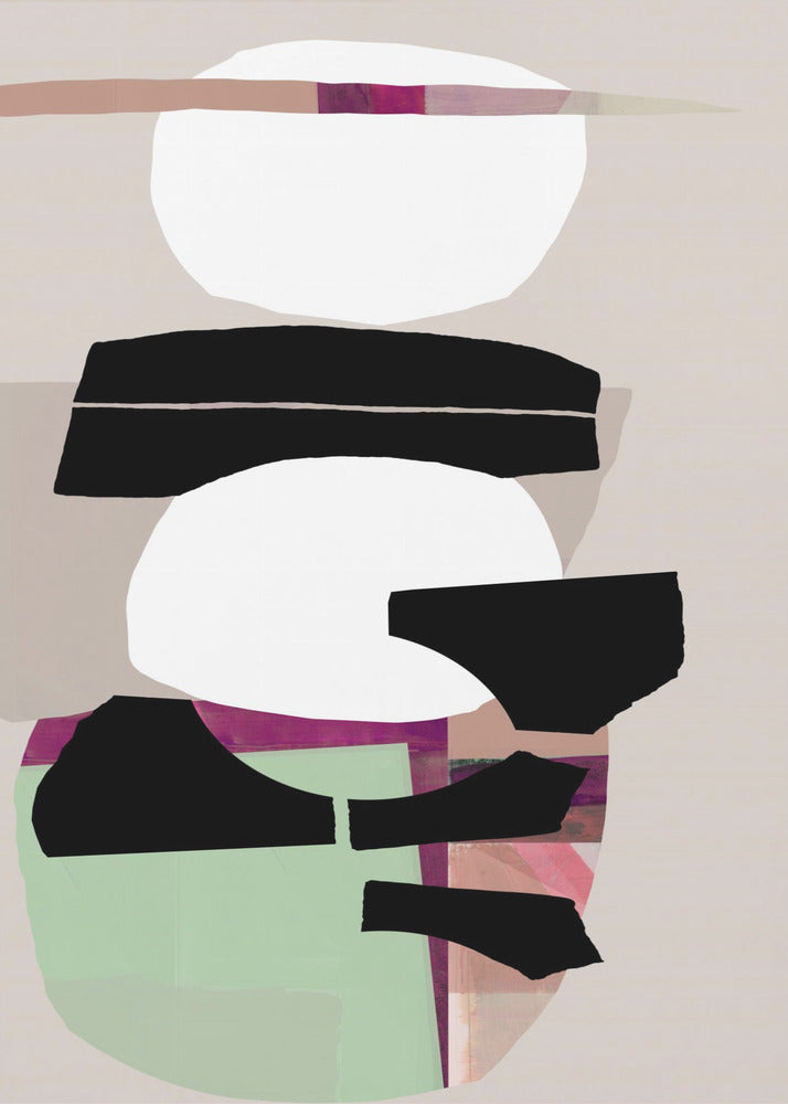 Farbiges abstraktes Schwarz Nr. 2 | Leinwand