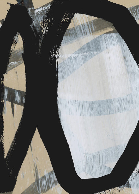 Kräftiges Schwarz auf Weiß Nr. 1 | Leinwand