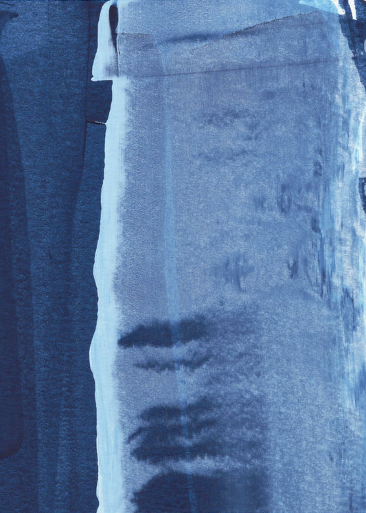 Blue Texture Flowing Vertical Lines | Poster