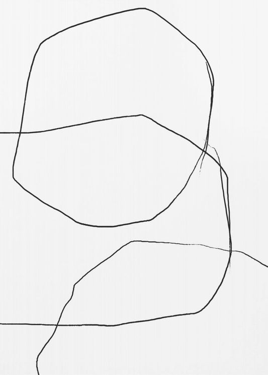 Schwarze Linien auf weißem Hintergrund | Leinwand