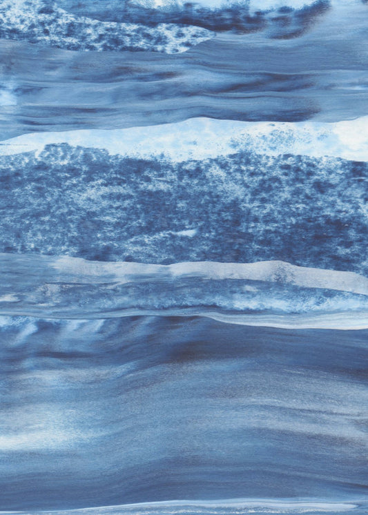 Blue Texture Flowing Vertical Lines | Canvas