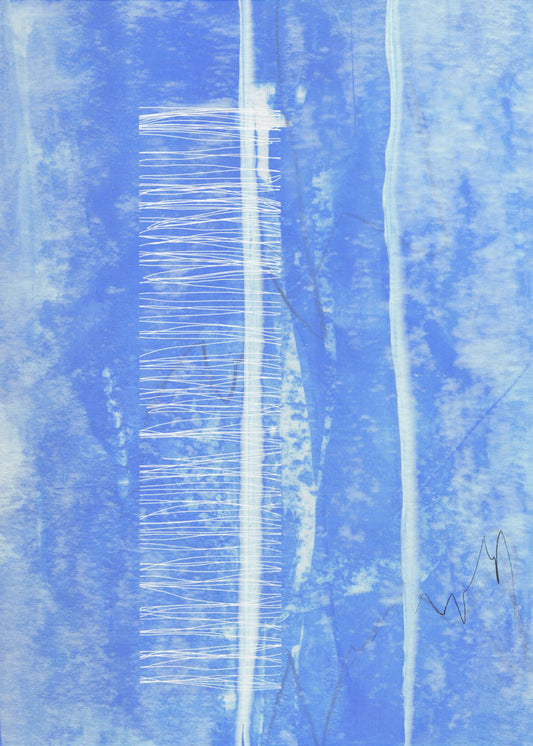 Vertikale weiße Linienakzente | Leinwand