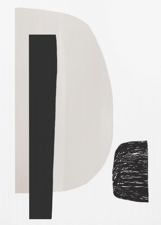 Geometrische Formen in Schwarz und Weiß | Poster