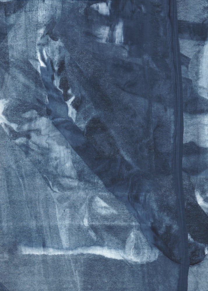 Blue Texture Flowing Vertical Lines | Canvas