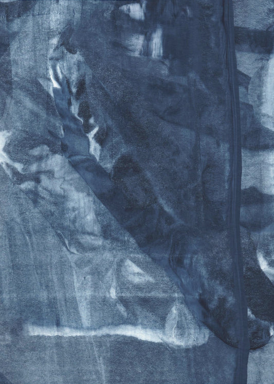 Blue Texture Flowing Vertical Lines | Canvas