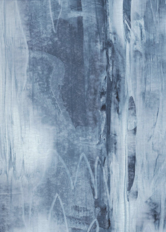 Blue Texture Flowing Vertical Lines | Canvas