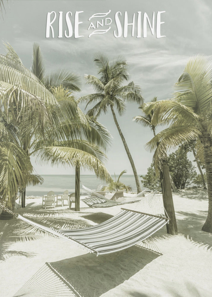 Aufstehen und strahlen | Strandlandschaft | Leinwand