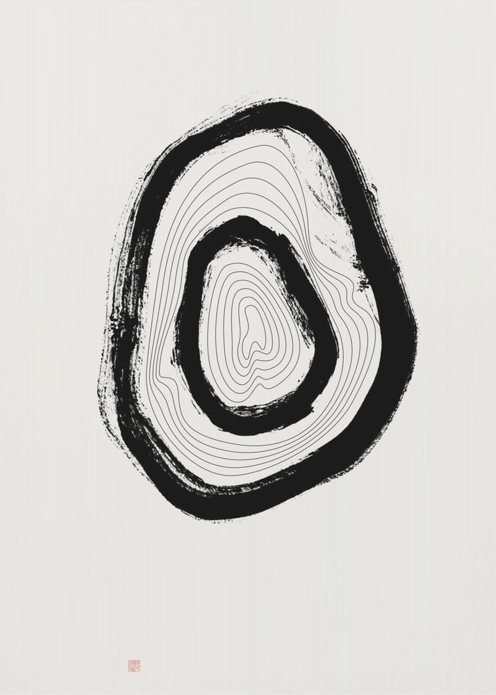 Die Ringe von Suminagashi | Leinwand