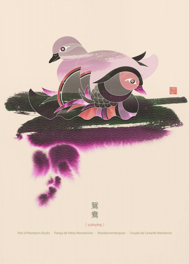Pair of Mandarin Ducks | Poster