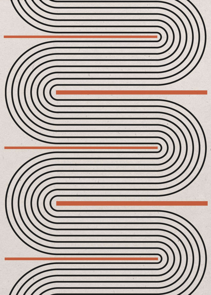 Geschwungene Rhythmuslinien | Poster