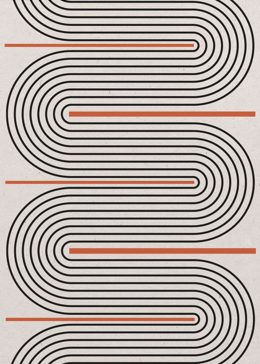 Geschwungene Rhythmuslinien | Leinwand