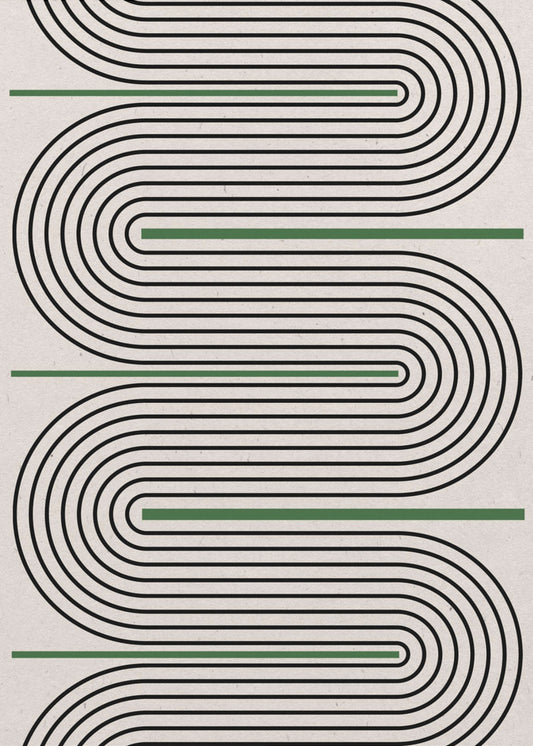 Geschwungene Linien tanzen | Leinwand