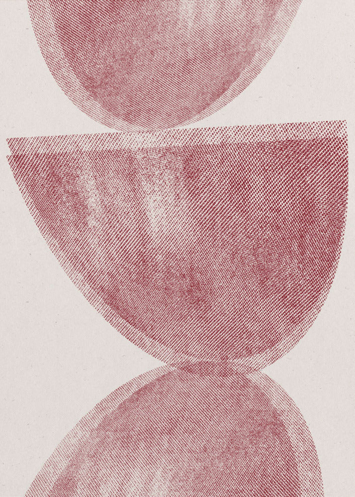 Crimson Halves | Canvas