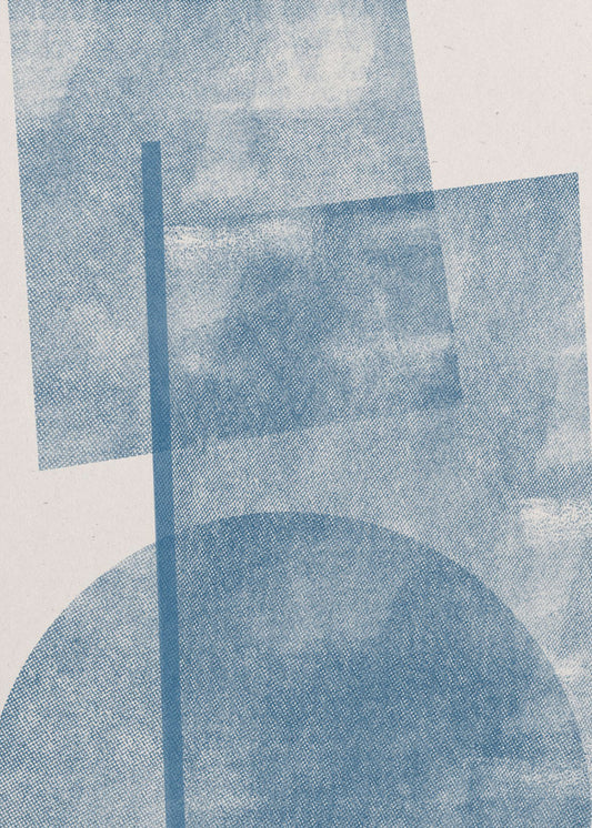 Azurblaue Geometrie | Poster