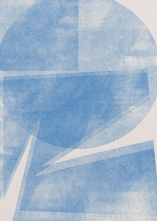Azurblaue Geometrie | Poster