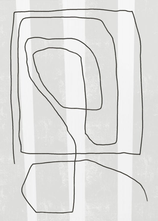 Irregular Black Lines | Canvas