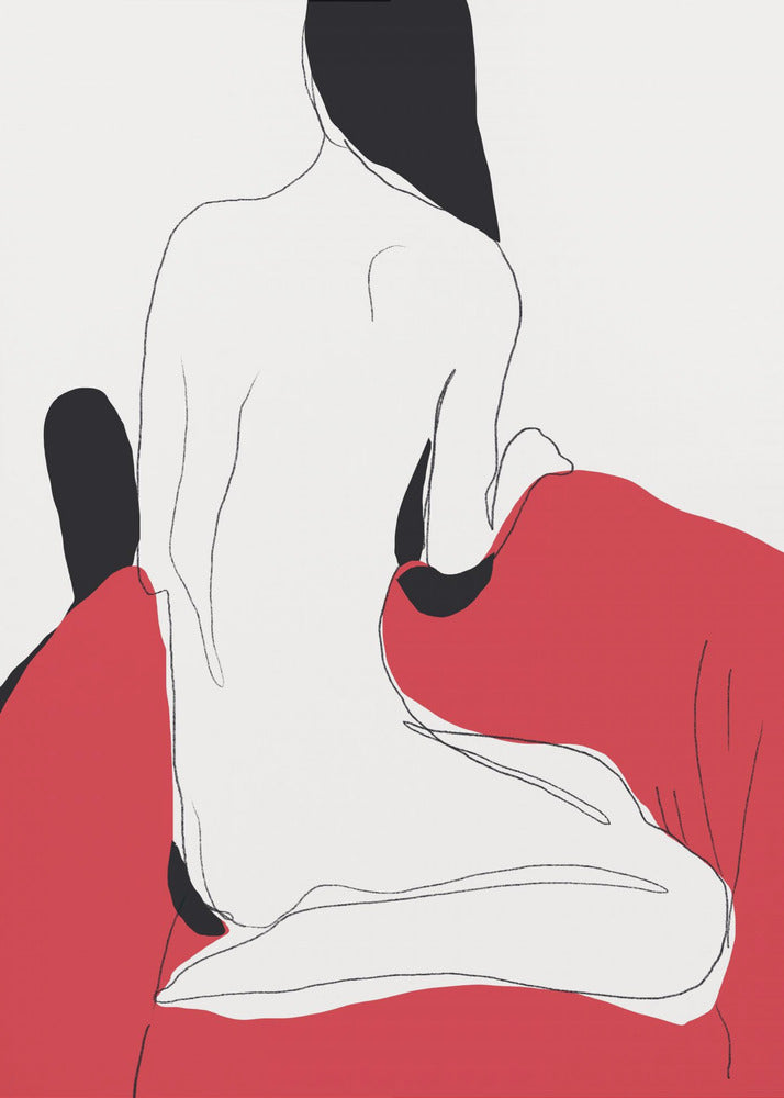 Aktfigur in dynamischer Pose | Poster