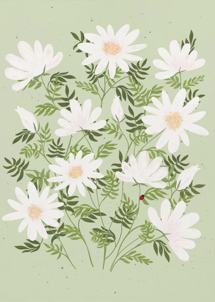 Ladybug flowers | Canvas