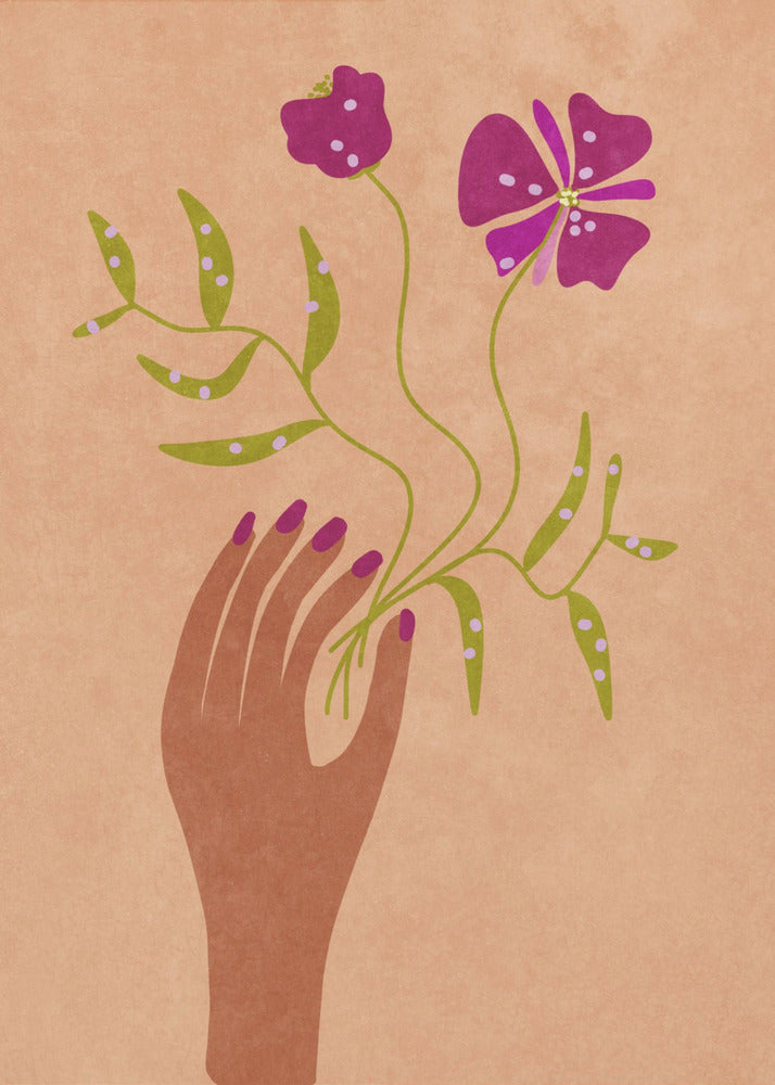 Blume in meiner Hand | Leinwand