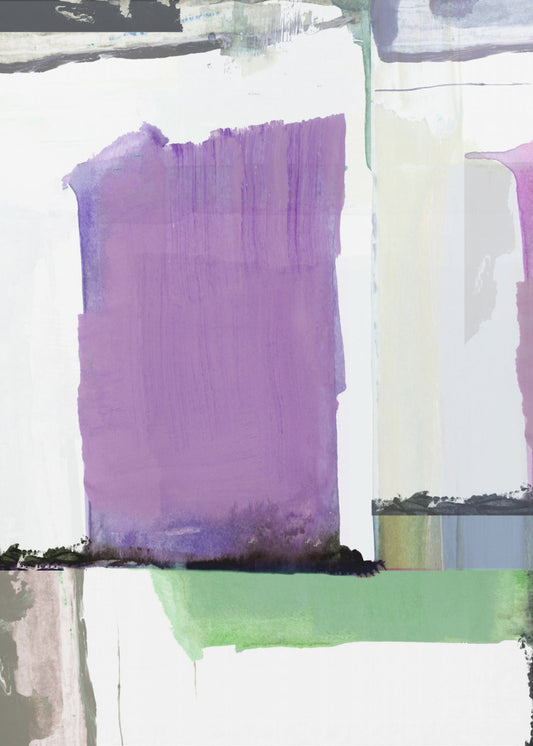 Aquablau Abstrakt auf Weiß 4 | Leinwand