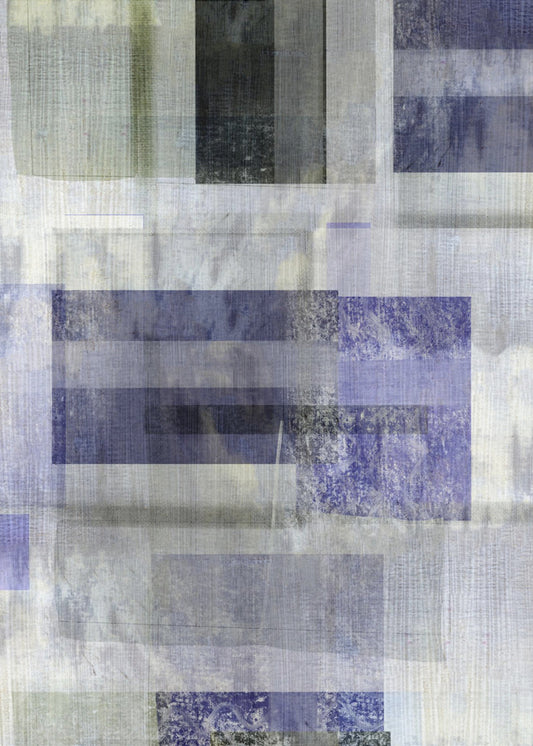 Blaues Kohlenstoff-Abstrakt 1 | Leinwand