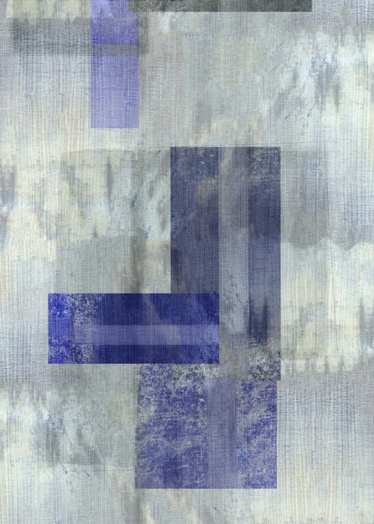 Blaues Kohlenstoff-Abstrakt 3 | Leinwand