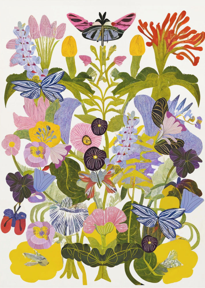 Abstraktes Herbstblumen-Poster