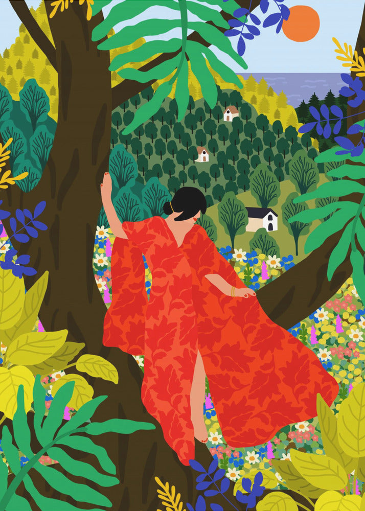 Mädchen im Baum | Poster
