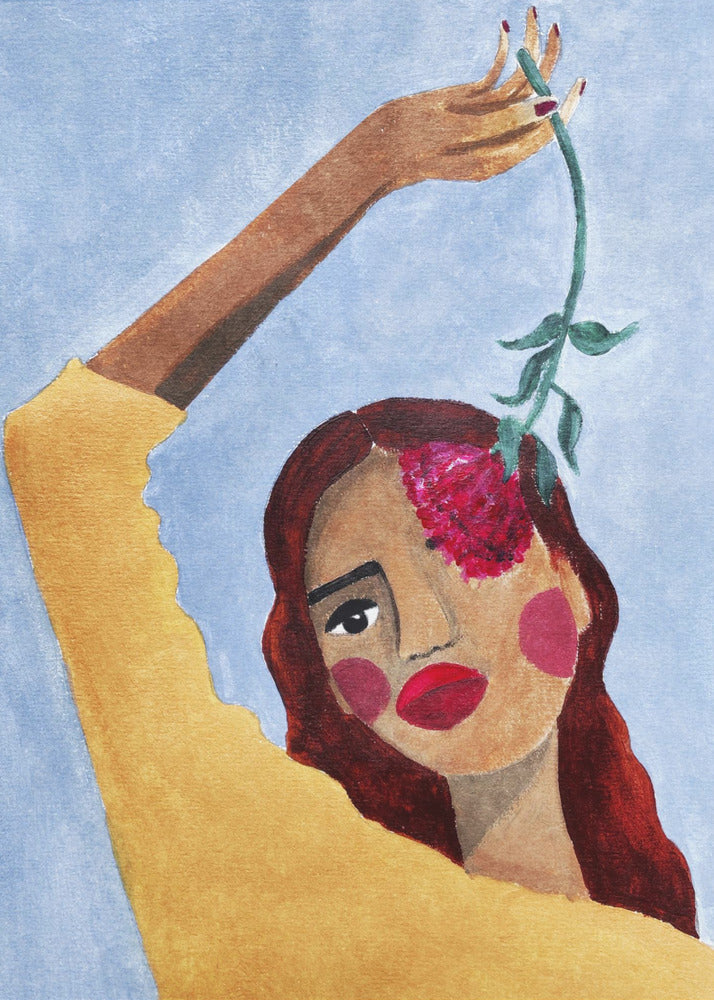 Magda mit Blume | Poster