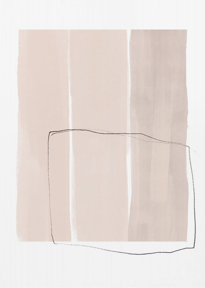 Zarte schwarze Linienskizze-Overlay | Leinwand