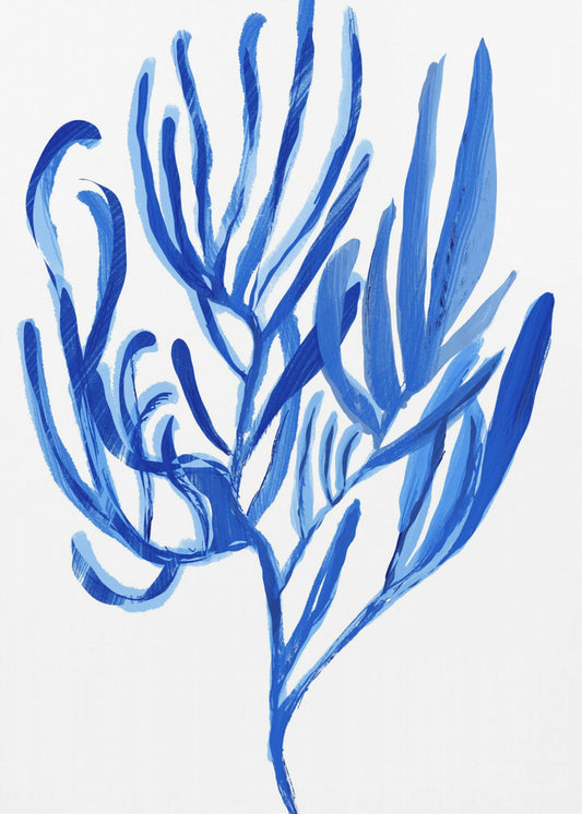 Blue Aquatic Plant Poster 4 | Canvas