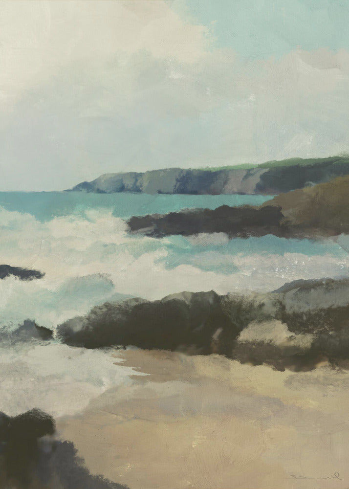 Felsiger Strand | Leinwand