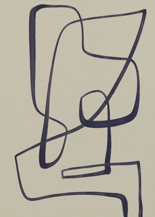 Geschwungener Linientanz | Poster