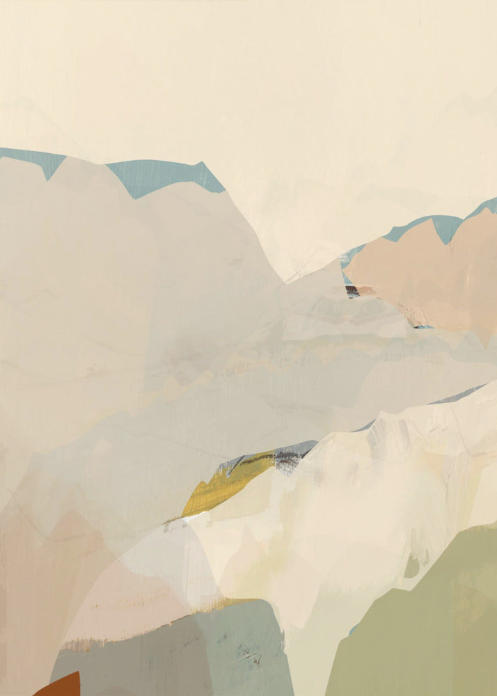 Pfirsichfarbene Bergkette 2 | Leinwand