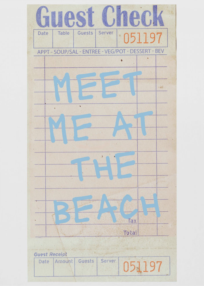 Triff mich am Strand Blau | Poster